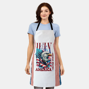 Delantal Águila Americana del 4 de Julio Sublimación-61904