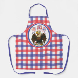 Delantal Águila calva con fuegos artificiales - Estados Uni