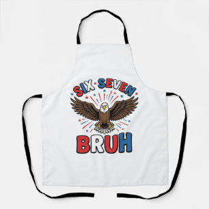 Delantal Águila Patriótica Seis Siete Bruh Diseño Vectorial