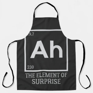 Delantal Ah, el elemento de sorpresas