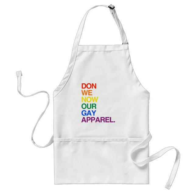 DELANTAL  AHORA NOSOTROS DON NUESTRA ROPA GAY - .PNG (Frente)