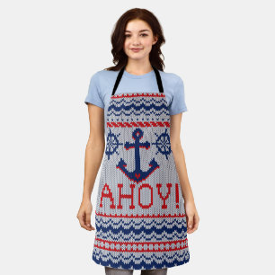 Delantal Ahoy Nautical Ugly Navidades Sweater Style