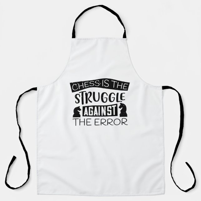 Delantal Ajedrez - El ajedrez es lucha contra el error (Anverso)
