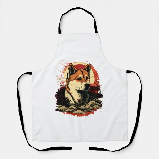 Delantal Akita Inu Dog (Anverso)
