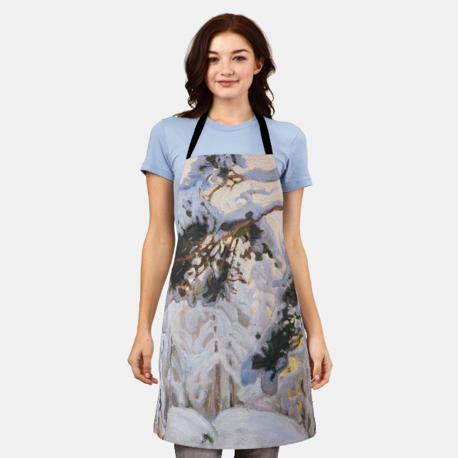 Delantal Akseli Gallen-Kallela - Bosque en invierno (Gastado)