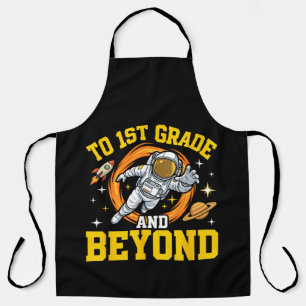 Delantal al estudiante de astronauta de 1er grado y más all