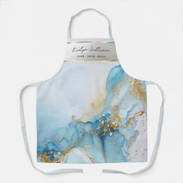 Delantal álamo de mármol azul