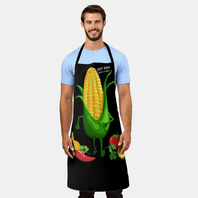 Delantal Alarma de la cocina personalizada de maíz (Gastado)