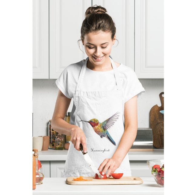 Delantal Alas arcoiris: Vibrante Hummingbird Art, personali (Subido por el creador)