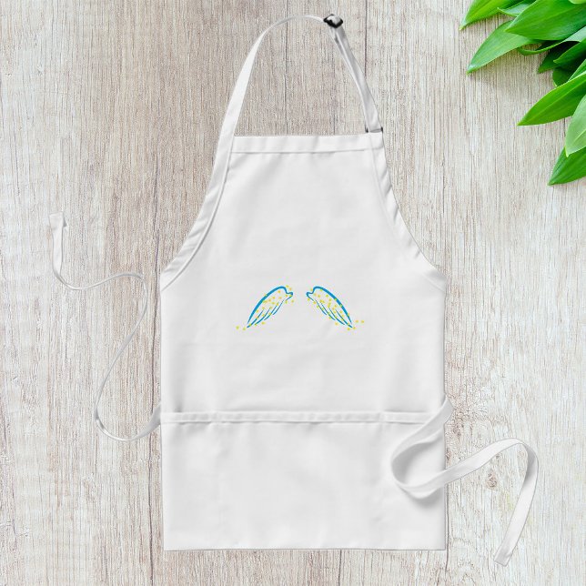 Delantal Alas de ángel celeste con estrellas brillantes (Subido por el creador)