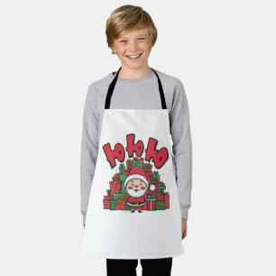 Delantal Alegre Papá Noel de Dibujos Animados Navidad