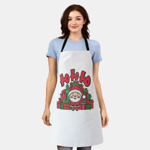 Delantal Alegre Papá Noel de Dibujos Animados Navidad