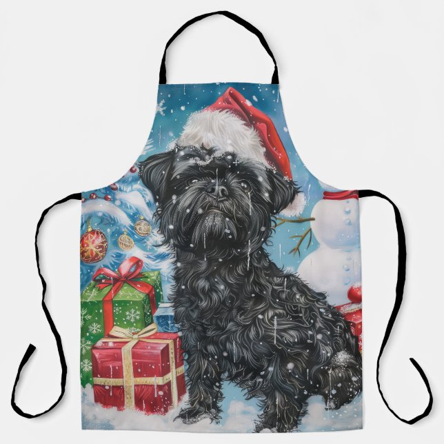 Delantal Alegría de los Navidades Affenpinscher Winter Wond (Anverso)
