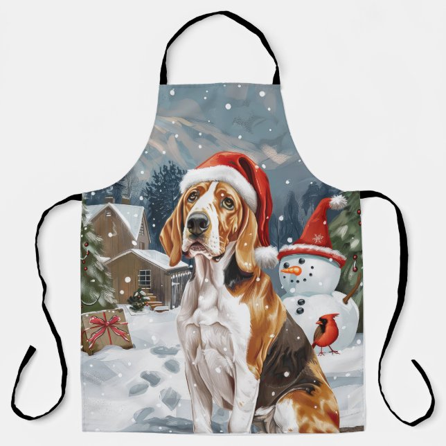 Delantal Alegría de los Navidades de invierno del perro de  (Anverso)
