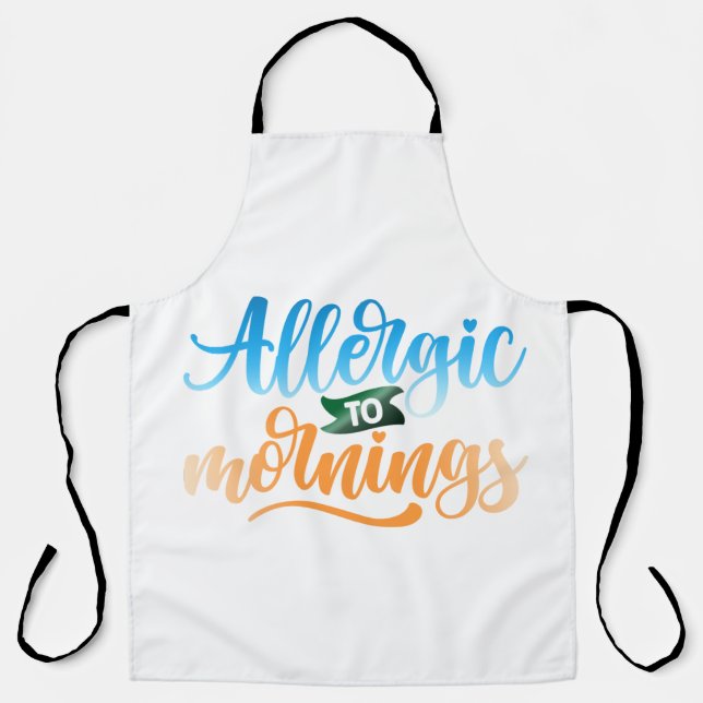 Delantal Alérgico a las mañanas (Anverso)