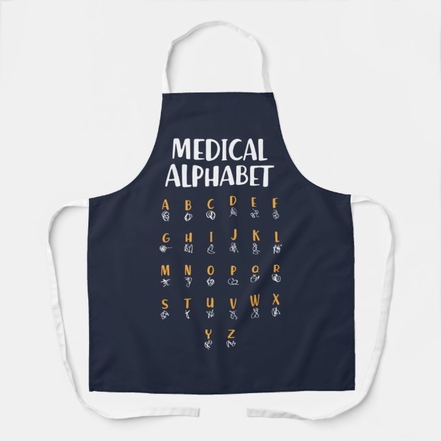 Delantal Alfabeto Médico (Anverso)