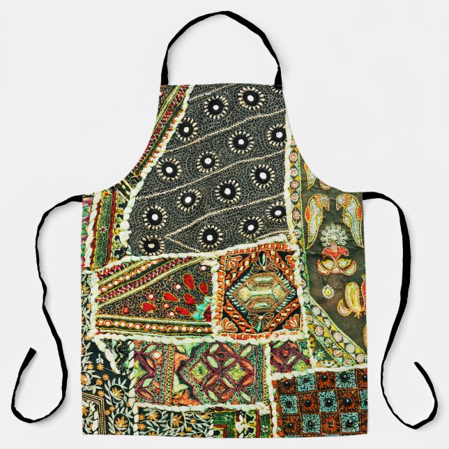 Delantal Alfombra de patchwork india en Rajasthan, Asia (Anverso)