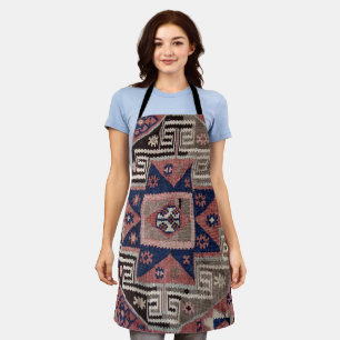 Delantal Alfombra Kilim Roja Antigua Oriental