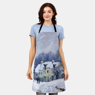 Delantal Alfred Sisley - Place Chenil en Marly, efecto de n
