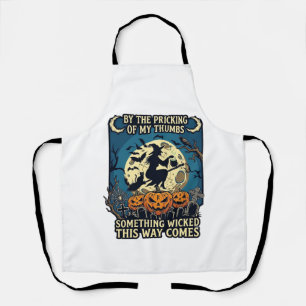 Delantal Algo Malvado Llega Bruja Halloween Calabaza