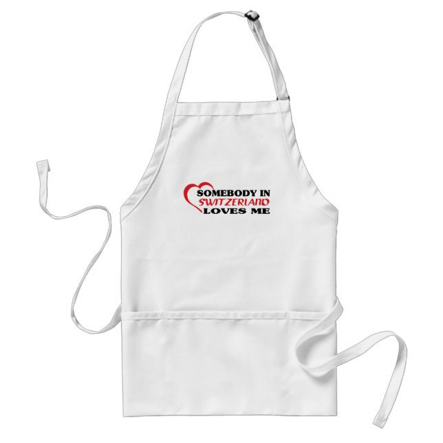 Delantal Alguien en Suiza me ama (Frente)