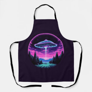 Delantal Alien Spaceship Retro Futurista
