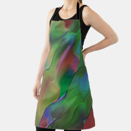 Delantal Alimentos con predominio del amarillo y el verde