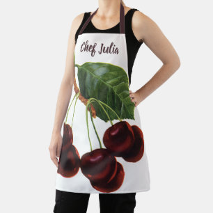 Delantal Alimentos de fruta añejos y cerezas maduras de un 