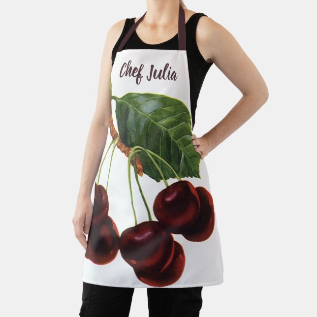 Delantal Alimentos de fruta añejos y cerezas maduras de un  (in situ)