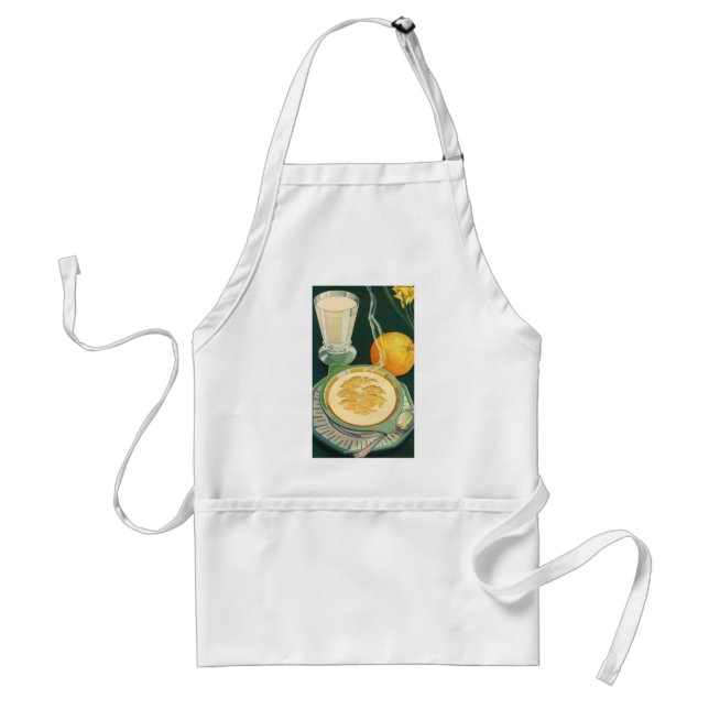 Delantal Alimentos para la salud vintage, bebidas, desayuno (Frente)