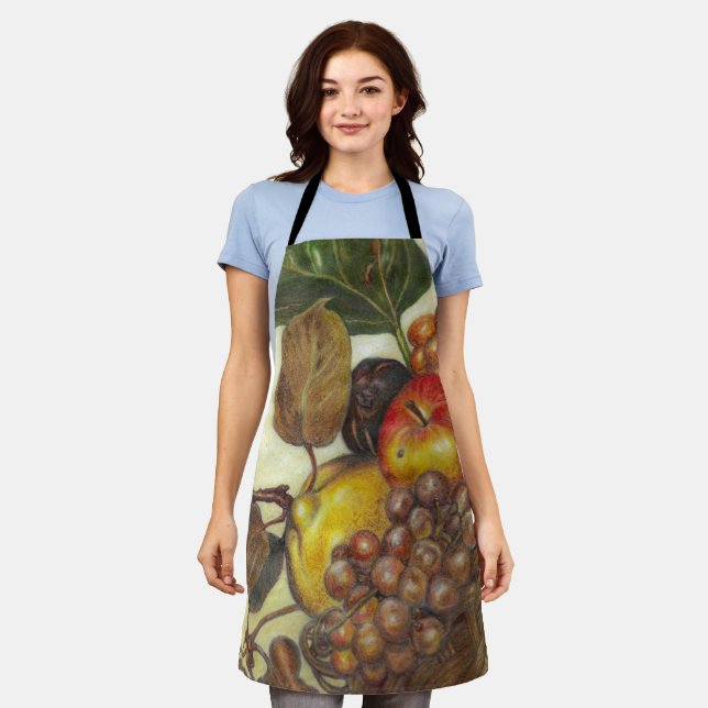 Delantal All-over artistic fruit still life print apron (Gastado)