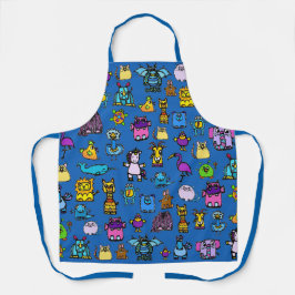 Delantal All-Over Print Apron - Blue (Adult)