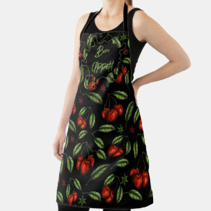Delantal All-Over Print Apron Bon Appétit con Cerazas