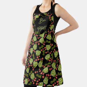 Delantal All-Over Print Apron Bon appétit con fresas