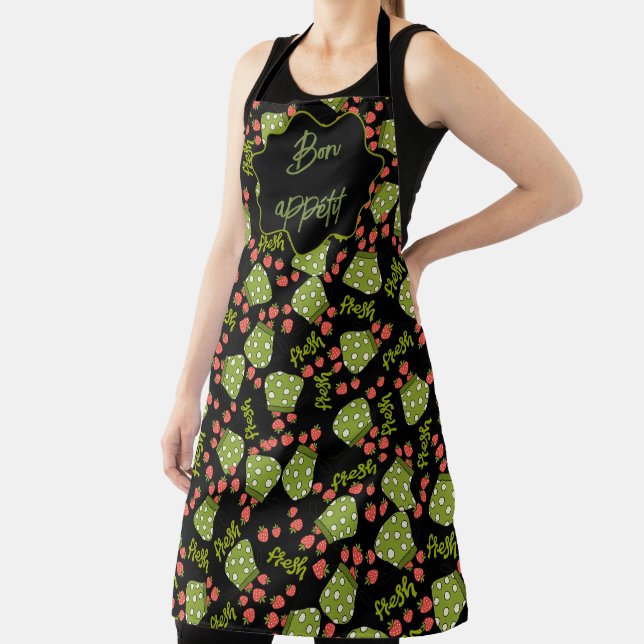 Delantal All-Over Print Apron Bon appétit con fresas (in situ)