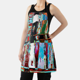 Delantal All-Over Print Apron Collapse Reflection Abstract