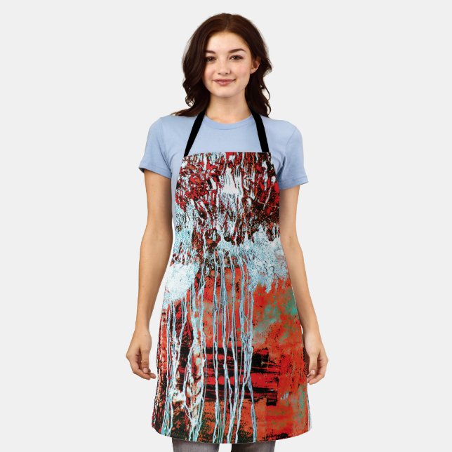 Delantal All‑Over Print Apron – Corrosion Pulse (Gastado)