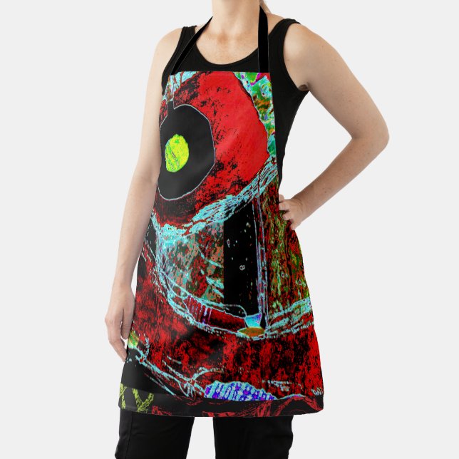 Delantal All-Over Print Apron - Frequency Serpent Abstract (in situ)