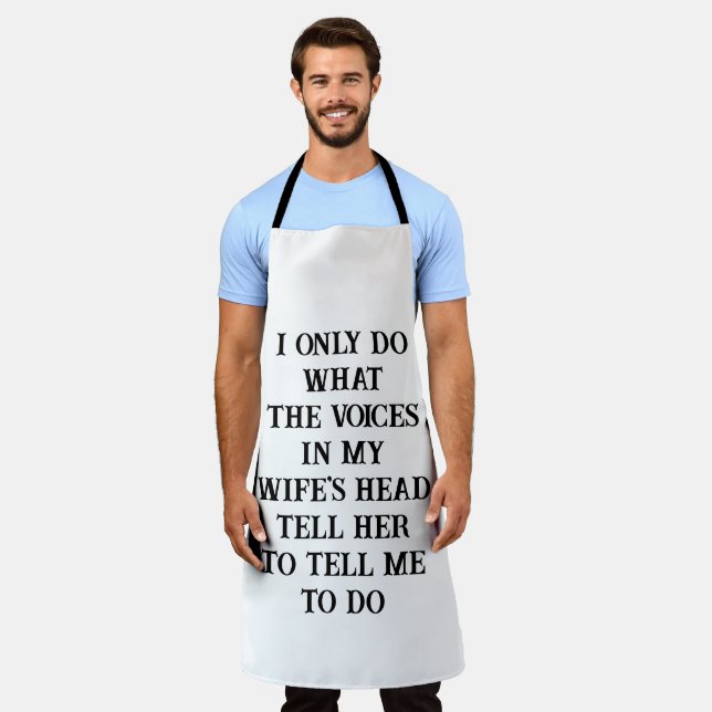 Delantal All Over Print Apron Husband Wife's Joke (Gastado)