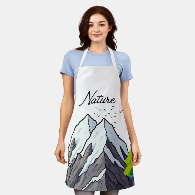 Delantal All-Over Print Apron, Medium (Gastado)