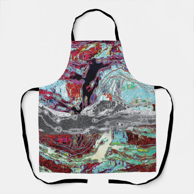Delantal All‑Over Print Apron – Strata Pulse (Anverso)