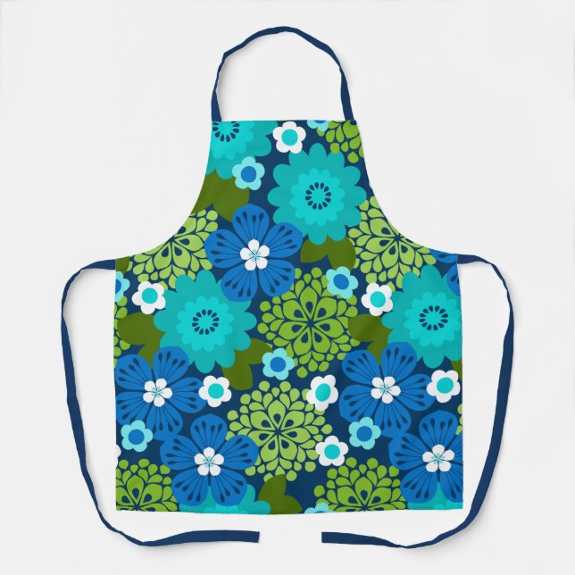 Delantal Allana Garden Hawaiian Graphical Floral - Cool (Anverso)