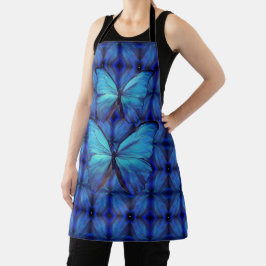 Delantal Allover Print Apron Blue Morphlies Butterflies