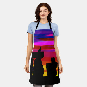 Delantal Allover Print Apron Desert Sunset con Coyote
