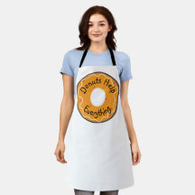 Allover Print Apron Donuts ayuda a todo