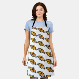 Delantal Allover Print Apron Male Monarch Butterfly