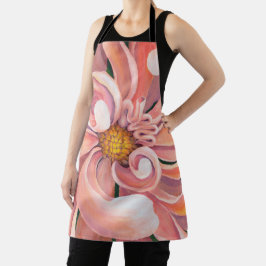Delantal Allover Print Apron Peach Dahlia