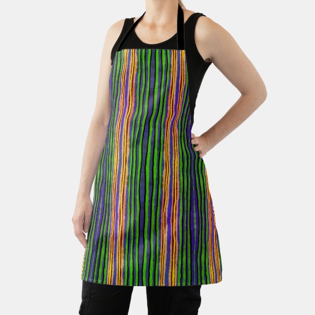 Delantal Allover Print Apron Stripes #5 (in situ)