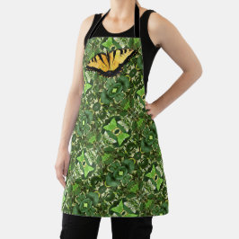 Delantal Allover Print Apron Tiger Swallowtail / Green Leal