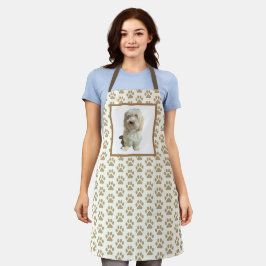 Delantal Allover Print Apron White Havanese